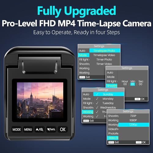 Image of Dsoon Time Lapse Camera,1296P FHD MP4 Video&48MP, Outdoor IP66 Waterproof Timelapse Camera,Captures Plant Growth,Records Garden & Construction,Tracks Weather,6-Month Battery Life,Includes 32GB TF Card