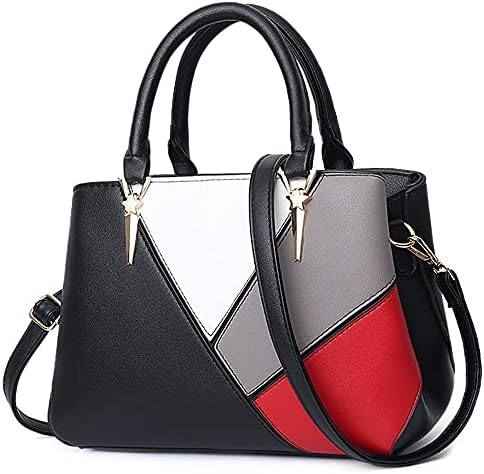 DIRRONA Borsa a mano Donne Moda Borsa a Tracolla Casuale Crossbody Borsa Impermeabile Le Signore Ecopelle Spalla Borse Colore Cucitura Borse Nero