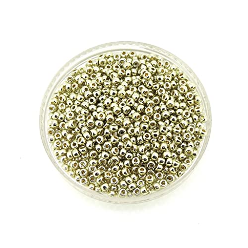 Tiptop Home Silver 22 Grams Miyuki Round Rocailles 8/0 Seed Bead Duracoat Galvanized Approx 22 Gram Tube C #TOP3