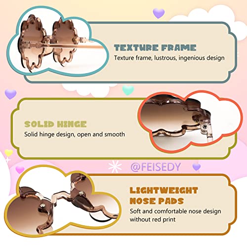 FEISEDY Girls Cute Flower Sunglasses Kids Round Toddler Baby Gglasses Colorful for Birthday Party （Age 1-8） B23193