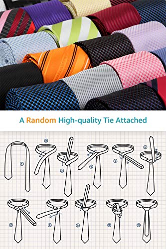 YND Men's Slim Fit 2 Button 3 Piece Suit Set, Solid Blazer Jacket Vest Pants & Tie – Bild 8