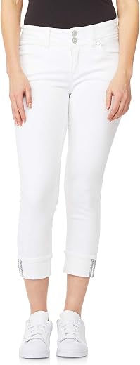 WallFlower Women's Juniors Luscious Curvy Crop/Capri Jeans