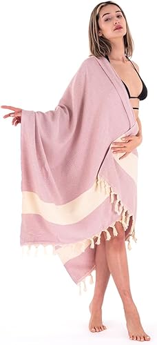 Toalla de playa turca 100% algodón orgánico prelavada, de gran tamaño, 40 x 70 pulgadas, sin arena, toalla de playa de secado rápido, toallas de