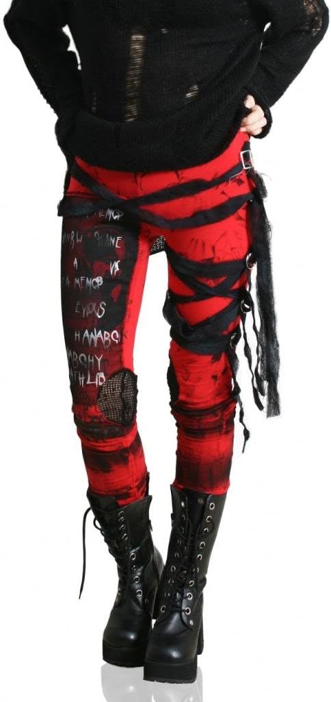 Women's Ultra Long Tie Dye Gothic Punk Leggings