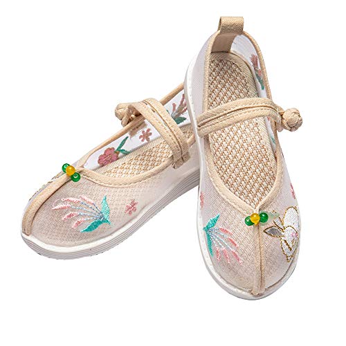 Matari Girl Sandal Embroidered Shoes Summer Costume Hollow Shoes Breathable Cloth Shoes