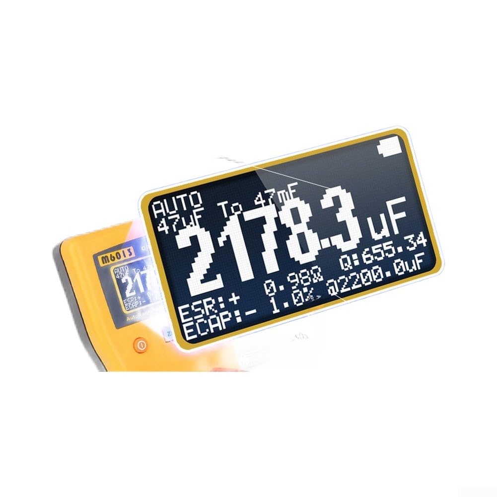 M6013 Digitaler Kapazitätsmesser, Auto-Range 5-stelliger Tester, 0,01 pF-470 mF, schnelle 0,2 s Lesung, USB-betrieben für Heimwerker-Schaltkreiswartung