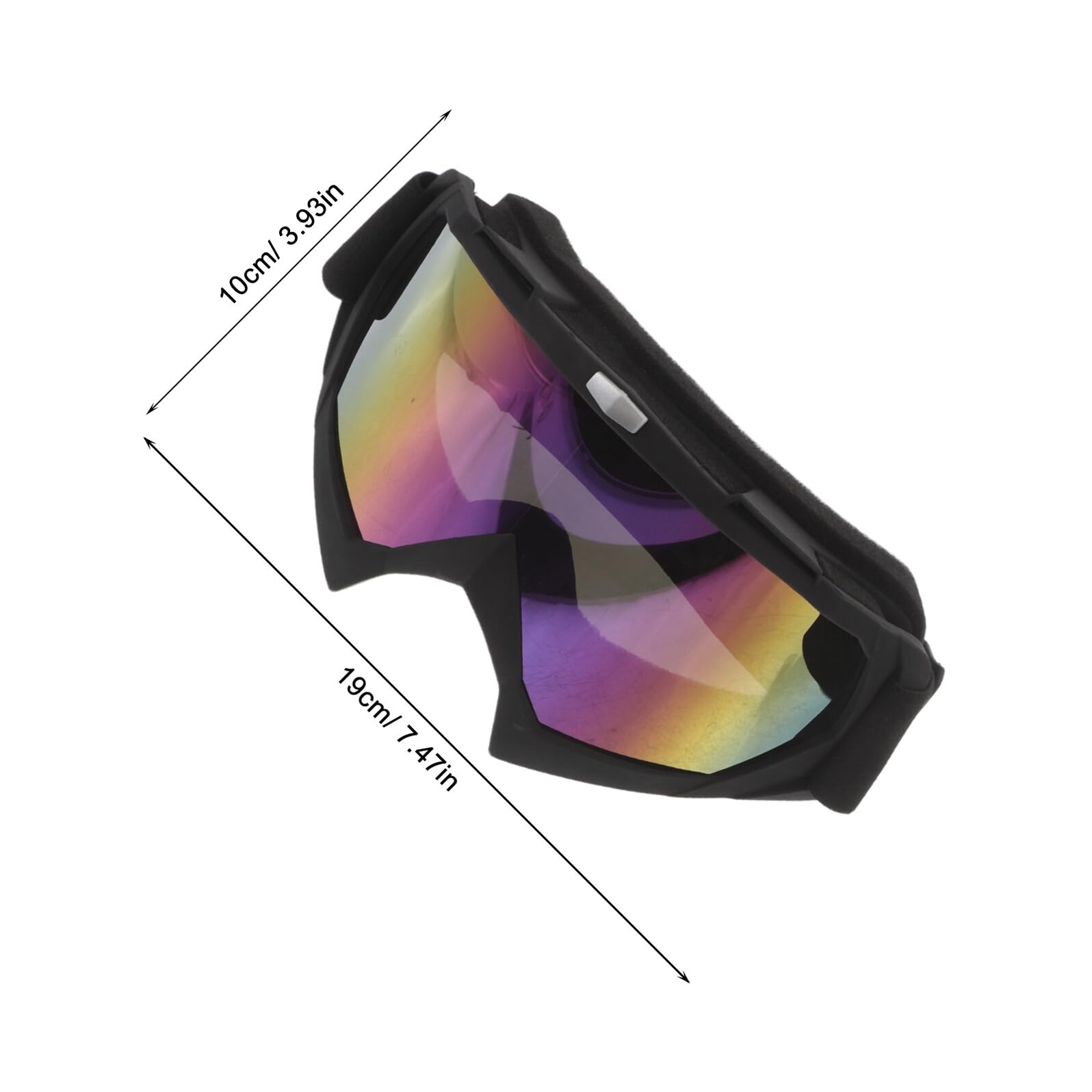 2 Pezzi Occhiali Moto Vintage da Cross Protezione Anti-vento e Polvere Lenti Trasparenti e Sfumate Regolabili per Uomo Donna Compatibili con Caschi Off-road e Atv