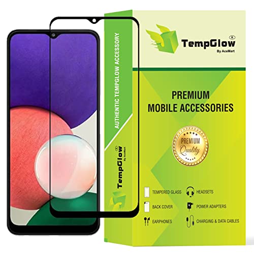 Image of Screen Protector for Samsung Galaxy A22 4G | F22 (Black) Tempered Glass Edge-to-Edge 6D Screen Guard With Installation Kit