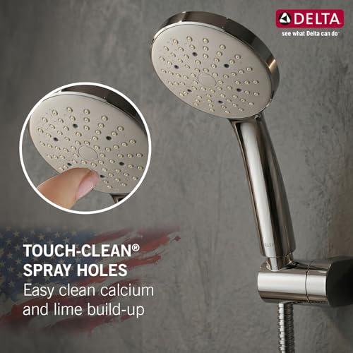 Image of Delta Faucet Single Function Handshower with Hose and Bracket I Handheld Shower I Shower head for Bathroom I 10 Year Warranty I Magnetic Docking I Polished Chrome - S664
