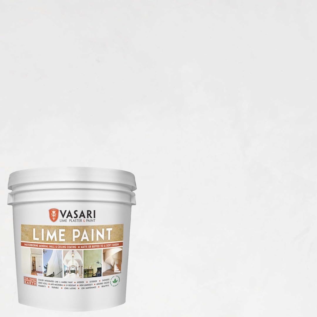 VASARI Lime Paint Lime Plaster & Paint | Interior or Exterior | Top Selling Colors in Various Sizes (1 Gallon, Enterprise #19)