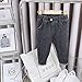 Kaerm Classic Jeans for Toddler Boys Girls Pull-on Trousers Unisex Denim Pants Kids Fashion Streetwear Black 18-24 Months