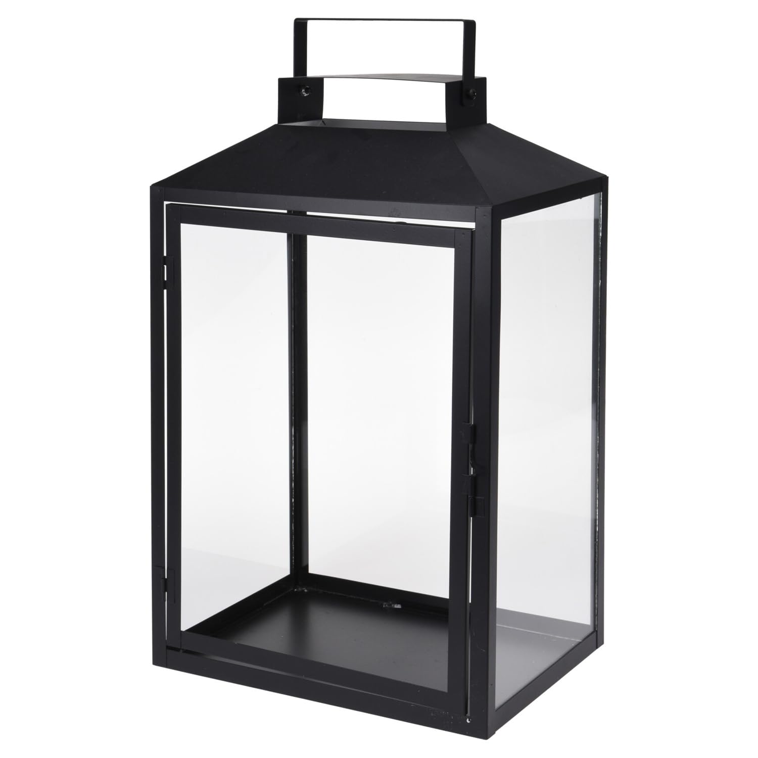 Mojawo 3er Set Gartenlaterne Windlicht Laterne Laternen Metalllaterne Set Dekoration Außen Metall Schwarz H28/35/44cm