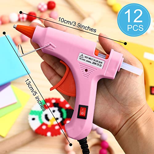 Mini Glue Gun Small Hot Melt Gun Crafts Hot Glue Guns Low Temp Glue Gun With Burn Protection For Kids School Diy Arts Project Home Quick Repairs, 20 W(Multicolor, 12 Pcs) #TOP1