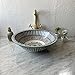 Hand Painted Bathroom Sink Countertop, Ceramic Washbasin Mid Century Modern Style, Pottery Basin Bowl for Restroom/Handmade Moroccan Vessel Sink - Pottery Farmhouse Wash Hand Bowl. (18 Inches)