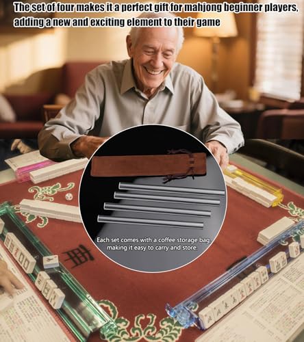 Buscador de líneas para Mahjong con lupa 2X, set de 4 miniatura 7