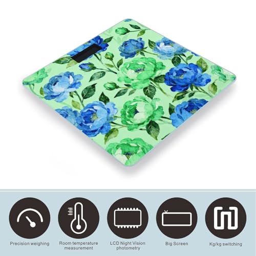 Báscula digital para baño con pantalla LCD y base antideslizante miniatura 3
