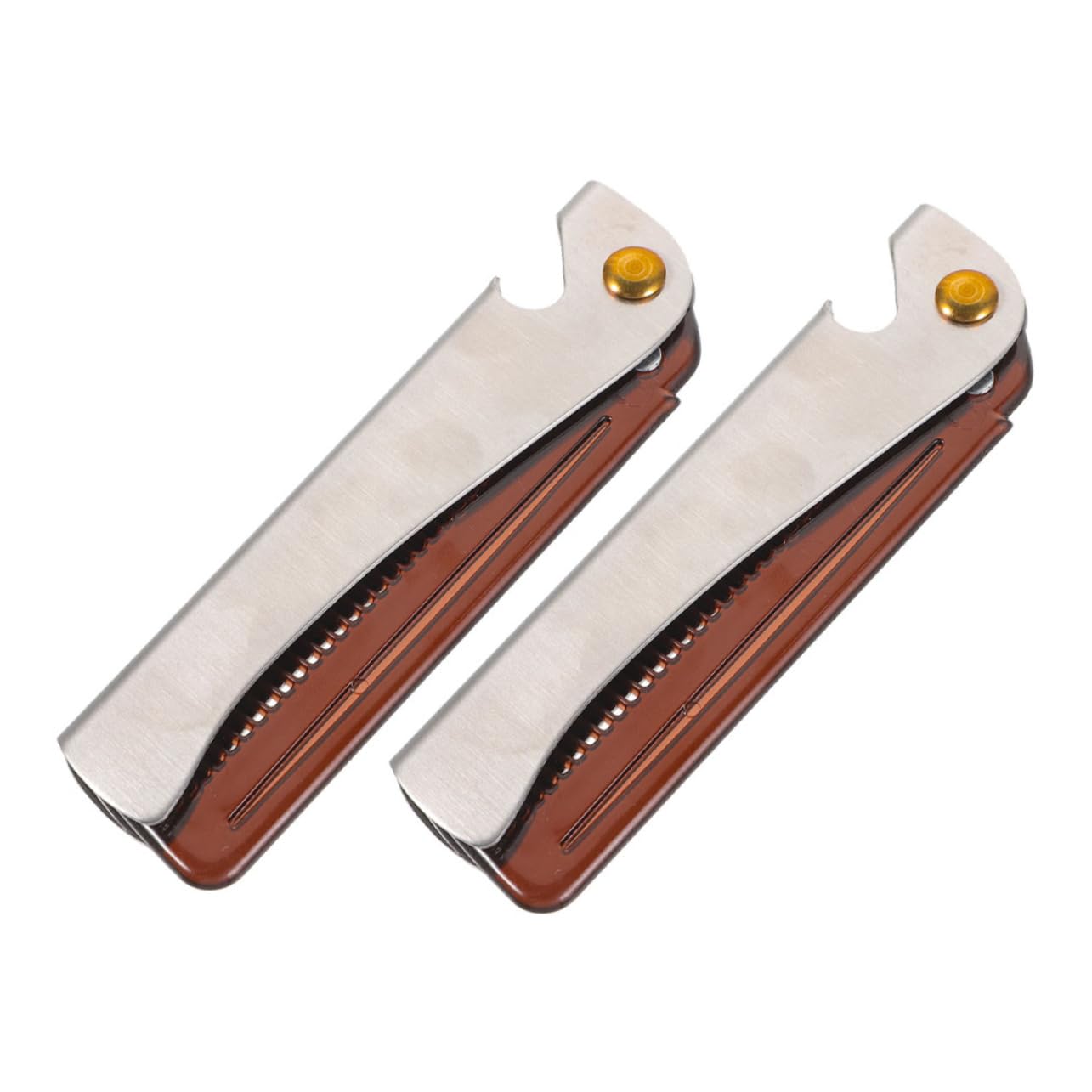 FOYTOKI Men's Portable Folding Hair Comb Styling Tool Bottle Opener Stainless Steel Beard Comb for Easy Grooming