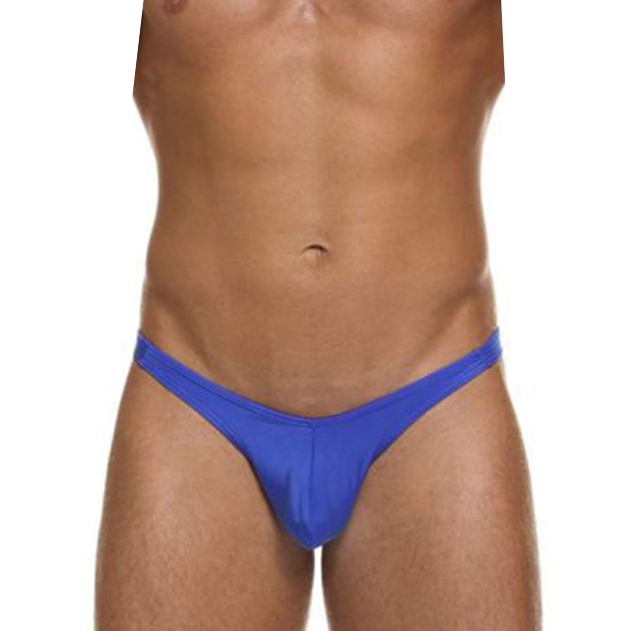 MYZAMen's Polyester & Spandex Thongs (Pack of 1) (MYZA-ML-CM201-WHH_Royal Blue_Small)