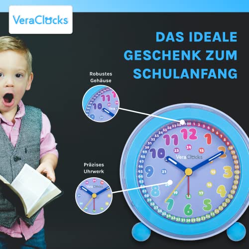 VeraClocks Sveglia per bambini senza ticchettio
