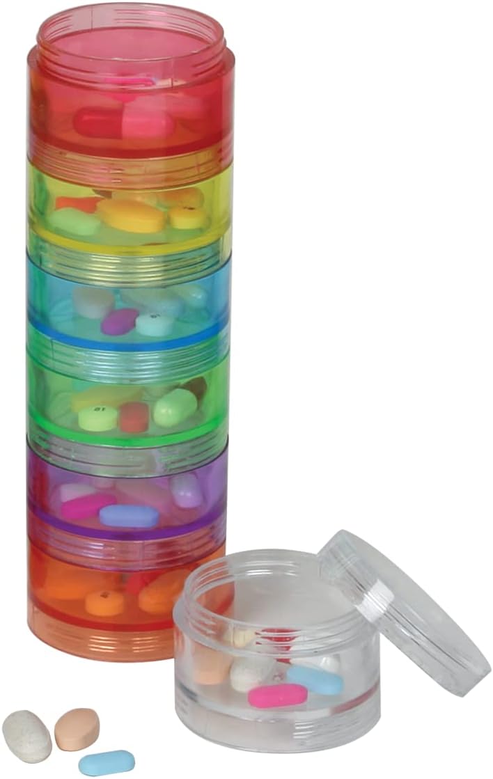 EZY DOSE OTC 7Day Stackable Pill Reminder, Multi Day Pill Organizer