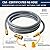 ABYDA 24 Feet 3/8" ID Natural Gas Grill Hose with Quick Connect Fittings, Ideal Natural Gas Line for Grills, Pizza Ovens, Heaters, and More Low Pressure Appliances