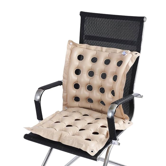 EASYCARE Polymer Premium Air Inflatable Comfortable Daily Use Chair Cushion for Office Wheel Chair Travel | Softness Non-Slip Hip Protector Prolonged Sitting Relief Pack of 2 - Brown-image-46