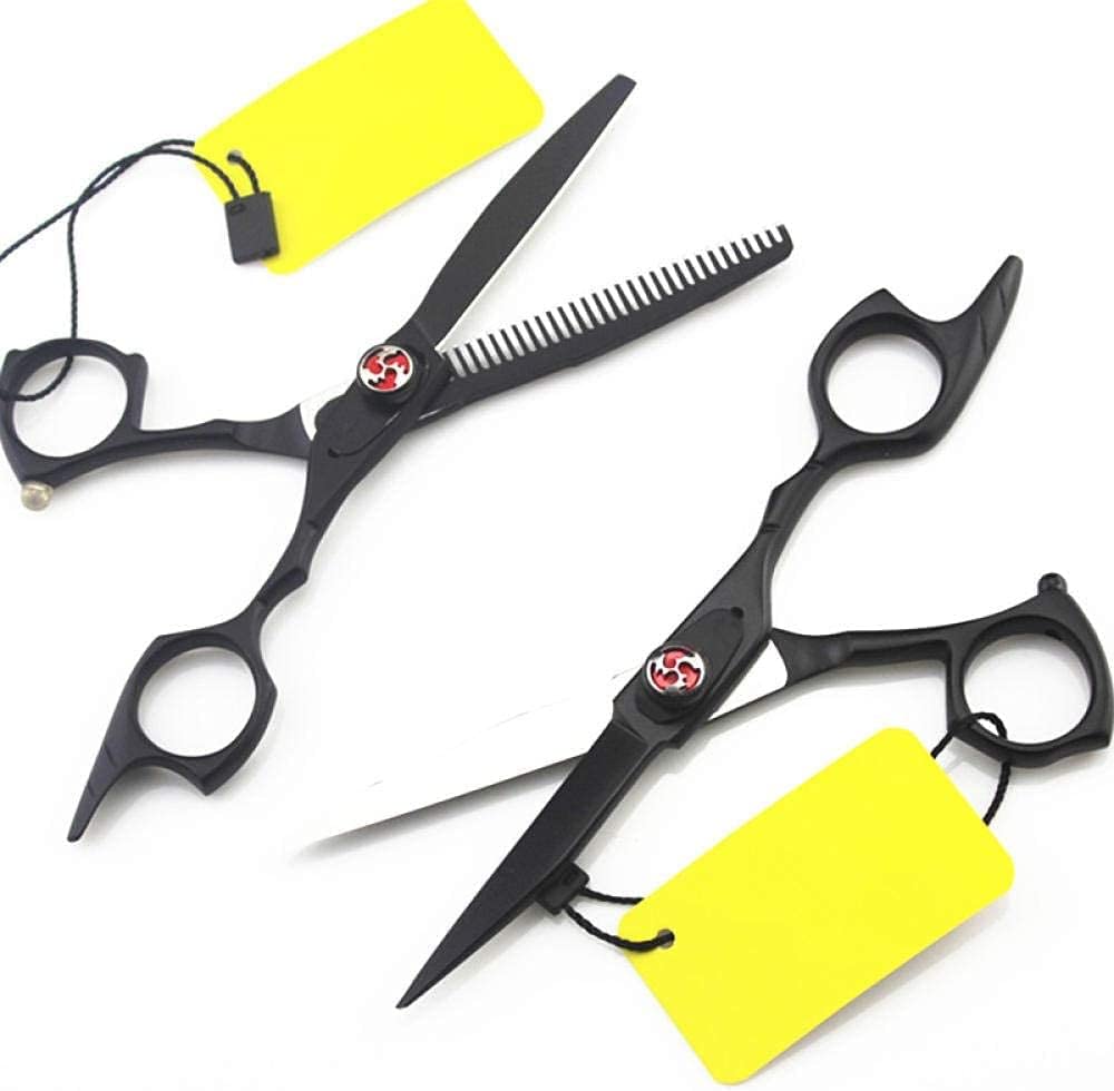 Hairdressing Scissors 5.5inch Salon Scissors Cutting Barber Hairdressing Thinning Shears Haircut Scissors Black