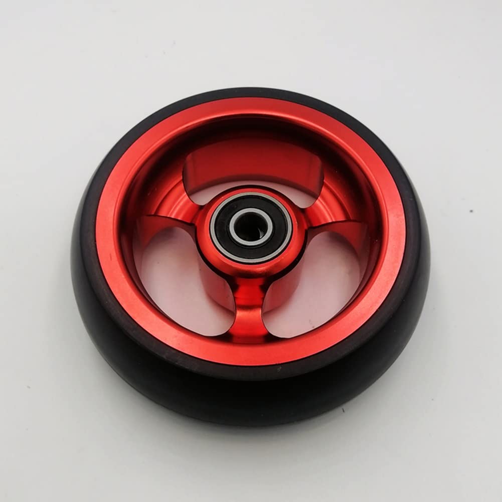 Ruedas Delanteras de Recambio para Sillas de Ruedas Deportivas, Ruedas Pequeñas Macizas de 4 Pulgadas, con Rodamientos 8mm, para Andadores, 2Piezas