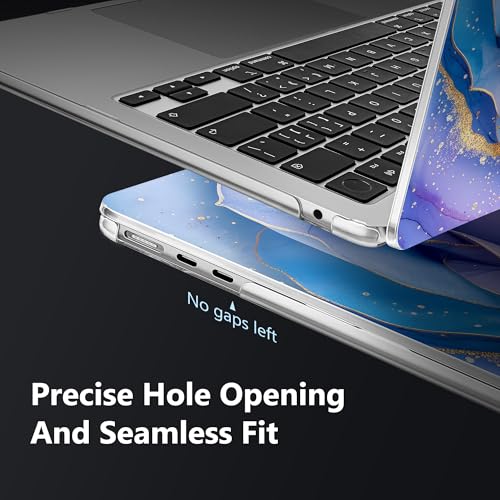 Image of Mektron Case for 2026 MacBook Air 13-inch M5 Laptop A3449 with 13.6-inch Liquid Retina Display, 2025 2024 2022 M4 /M3 /M2 MacBook Air 13 inch Hard Shell Cover, Fit Model A3240 A3113 A2681, Rose Marble