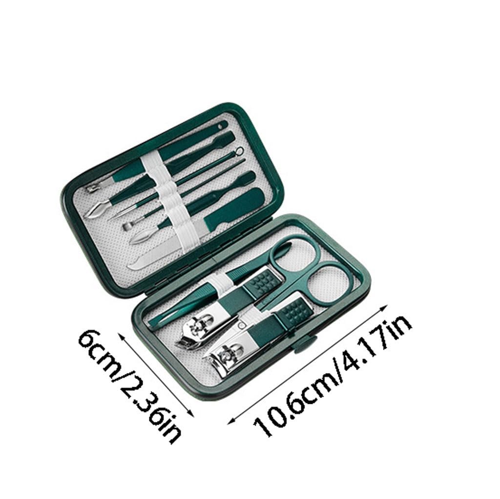 Juego de Tijeras para el Cuidado de Las uñas, Herramientas de manicura para el hogar, Kit de Belleza portátil para Viajes, Adecuado para