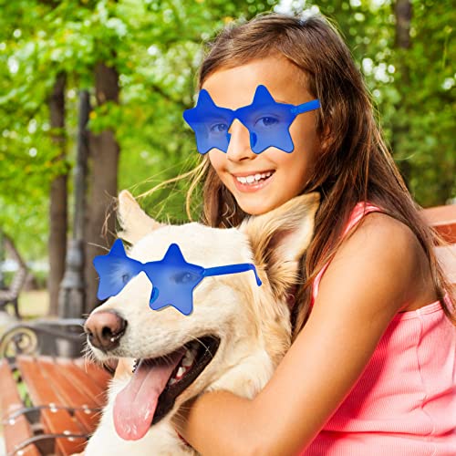 Image of 12 Pairs Star Sunglasses Pentagram Glasses Rimless Sunglasses for July 4th,Halloween, Christmas Party Favor