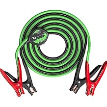 Heavy Duty Jumper Cables,6 Gauge 16 Feet Booster Cable,Automotive Wire for Cars Trucks with Digital Battery Tester,Smart Safety Protector,Carry Bag,Safety Gloves and Iron Brush