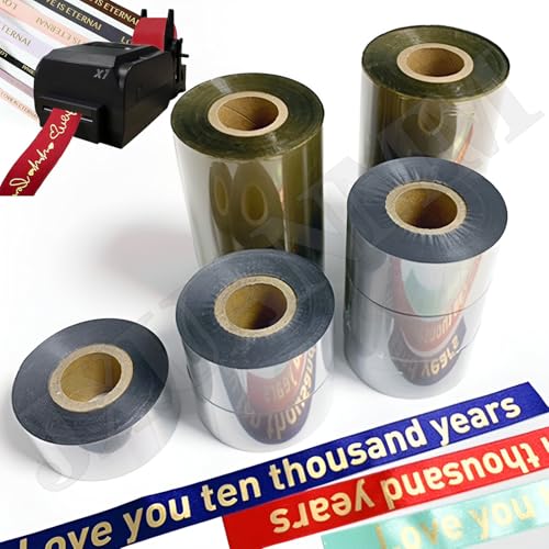 Nastro per codici a barre a trasferimento termico, nastro autoadesivo per stampante di etichette, nastro impermeabile a base di cera, 40 mm x 100 m