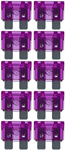 baytronic Standard Flachstecksicherung Kfz-Sicherung (10 Stück 3 A violett)