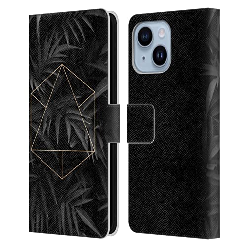 Étui portefeuille en cuir iPhone 14 Plus LebensArt élégance noir