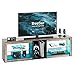 Bestier TV Stand for 70 inch TV, Gaming Entertainment Center for PS5, LED TV Cabinet with Glass Shelves for Living Room, 63'' Inch, Grey Wash