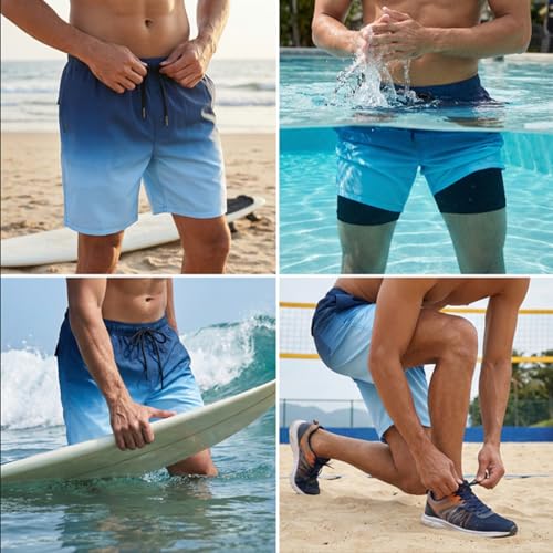 Image of Keevoom Mens Swim Trunks Compression Liner Swimming Shorts Swimwear Quick Dry Swimsuit Bathing Suits Board Shorts