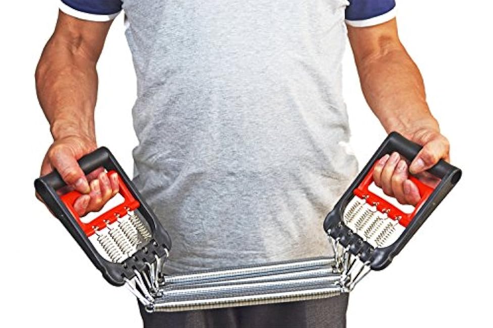 Ihuniu Chest Expander | Hand Gripper Arm Pull Bar Arm Muscle Chest Exerciser for Men with 5 Springs
