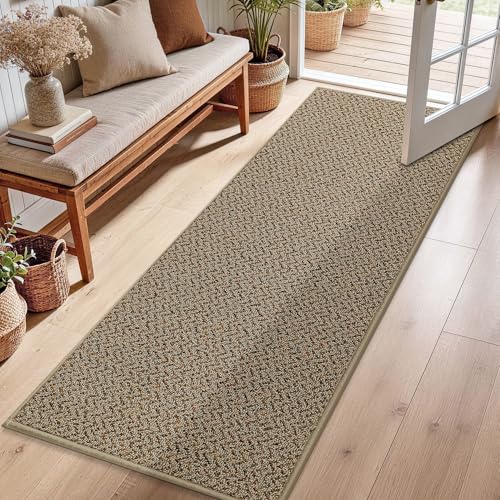 COSY HOMEER Hallway Runner Rugs Non-Slip Washable 2'x6' Taupe