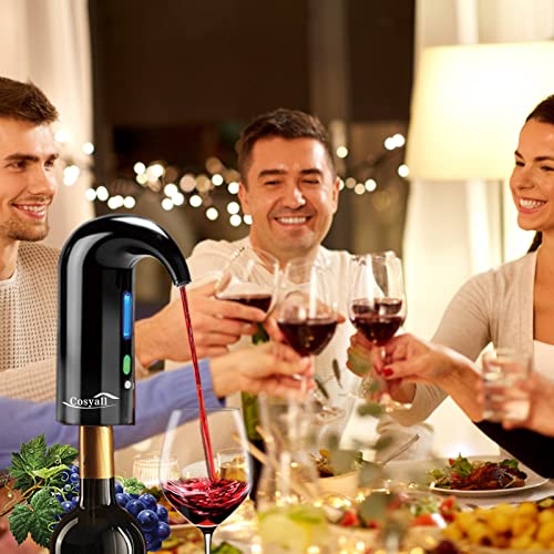 Miniatura 9 de Decantador De Aireador De Vino Eléctrico Recargable Usb Portátil, Dispensador De Vino Automático Para Vino Tinto, Dispositivo De Vertido De Vino Con Bolsa Para El Polvo Negro