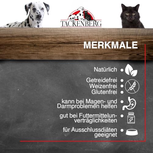 TACKENBERG Hühnchen mit Langkornreis & Karotten Nassfutter Dose für Hunde - Hundefutter in Premiumqualität, 6 x 400 g