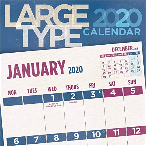 Télécharger Large Type Square Wall Calendar 2020 livre En ligne