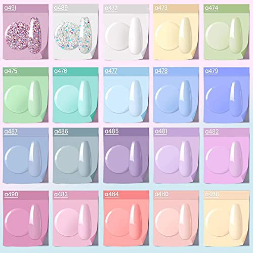 image for beetles Gel Polish Beetles 20Pcs Gel Nail Polish Kit with 3Pcs Glossy 