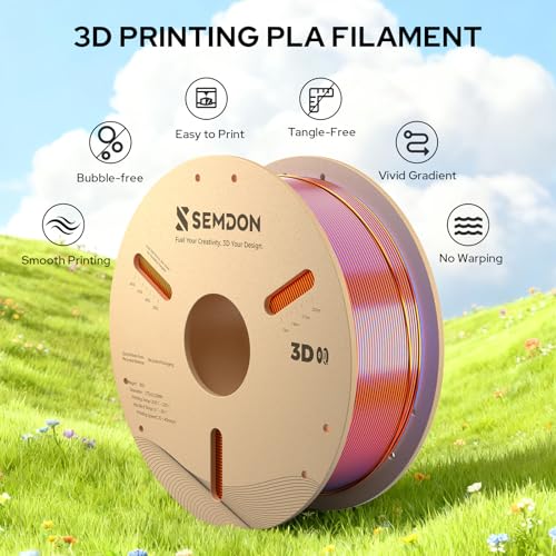 Image of 1.75mm PLA Filament, Tri-Colors Silk Filament PLA High Speed Printing 3D Printer Filament for Most FDM,1KG Spool(2.2lbs),Blue /Green /Silver