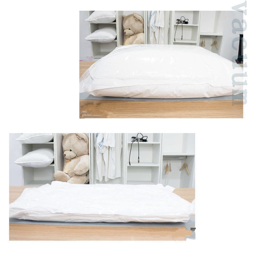 Sac sous Vide épaissi Sac de Rangement de vêtements avec Valve Sac de Rangement de Compression Pliant Sac de Joint de Voyage (Pompe à air électrique 130x100cm*5pcs)