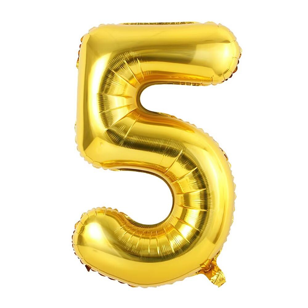 ナンバーバルーン【5】 Amazon | Vthoviwa バルーンアルミ5 ヘリウム風船 数字バルーン5