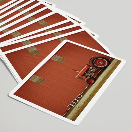 Set de 52 cartas de póker Lantern Press Red Tractor miniatura 5