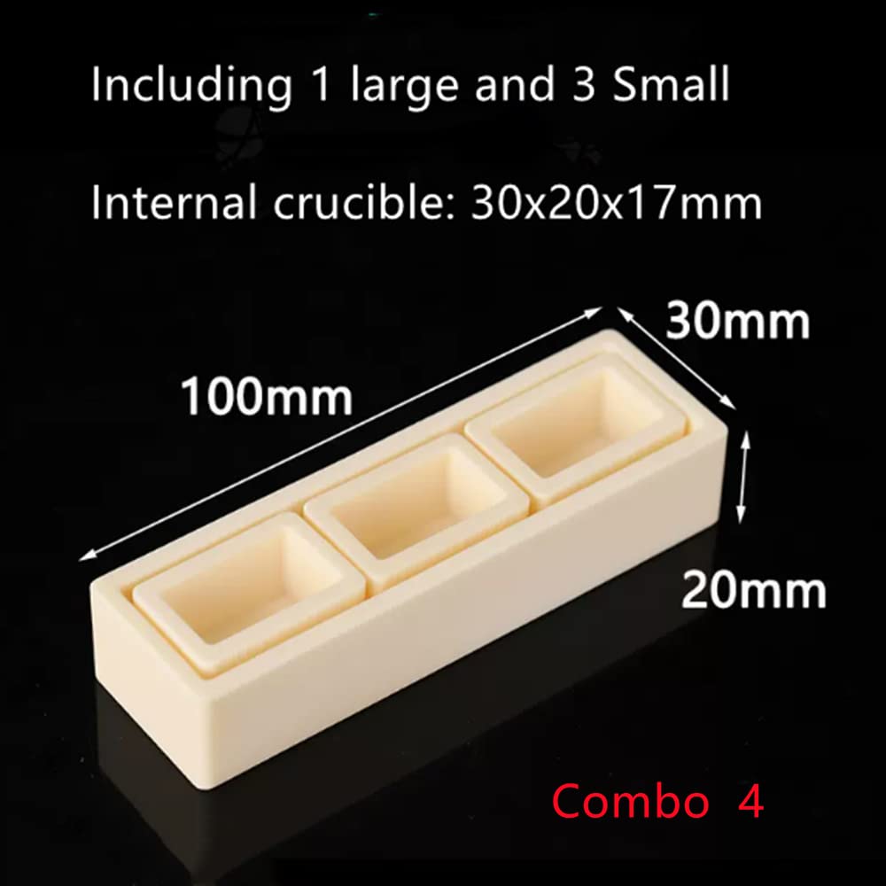 High-Temperature Alumina Crucible Set - Corundum Crucible for Lab Use, 99% Alumina, Combo Sale 1pcs(Combo 4)