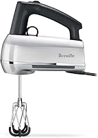 Breville Handy Mix Scraper BHM800SIL Silver Hand Mixer - Beater IQ, Quiet Scrapers, 9 Speeds + Boost
