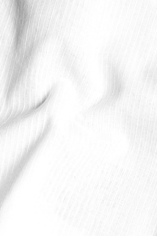 FRENCH CROWN Women's Bright White Striped Premium Cotton Crop Top (Size 36) 1